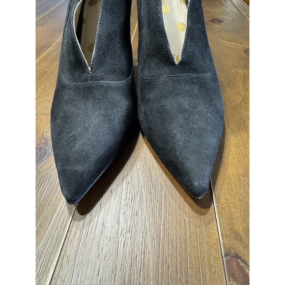 Boden Roseberry Heeled Bootie Black Suede V Opening Step In Women's Size US 11 - Picture 6 of 9